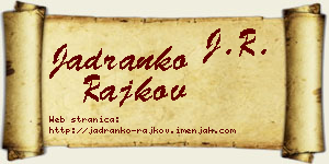 Jadranko Rajkov vizit kartica